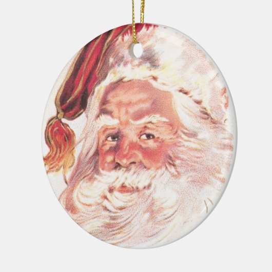 Klassieke kerstman keramisch ornament (Links)