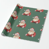 Klassieke Kerstman kerst Cadeaupapier (Uitgerold)