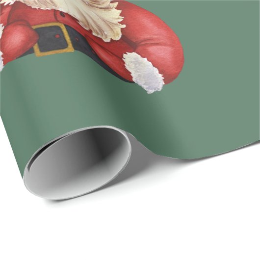 Klassieke Kerstman kerst Cadeaupapier (Rol Hoek)