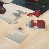 Klassieke Kerstman Kerst Illustratie  Legpuzzel (Zijkant)