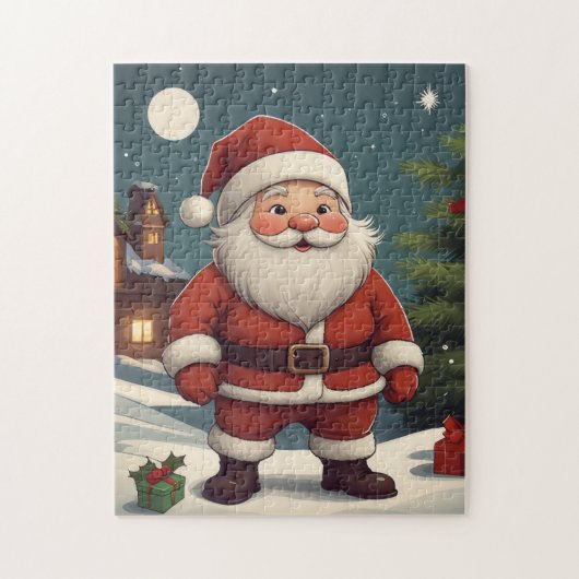 Klassieke Kerstman Kerst Illustratie  Legpuzzel (Verticaal)