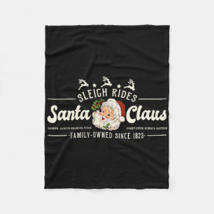 Klassieke Kerstman Kerst slee ritten rendier Retro Fleece Deken