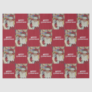 Klassieke Kerstman - Kerstcontrole Burgundy Tissuepapier