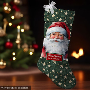 Klassieke Kerstman Kerstkous Aangepaste naam Grote Kerstsok