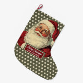 Klassieke Kerstman Kerstkous met charme Grote Kerstsok (Voorkant (Hangend))