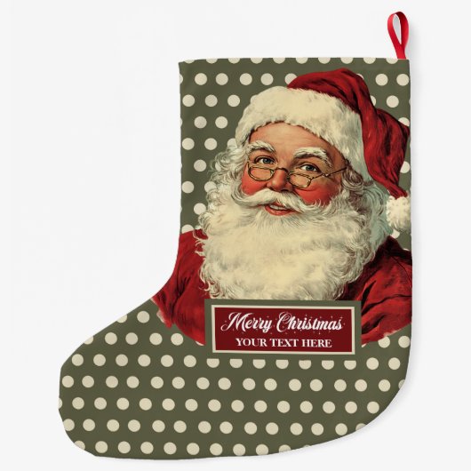 Klassieke Kerstman Kerstkous met charme Grote Kerstsok (Achterkant)