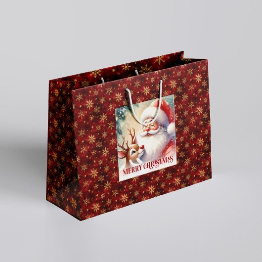 Klassieke Kerstman Kerstman Rudolph Cadeautas