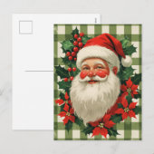 Klassieke Kerstman Kerstmis Feestdagenkaart (Voorkant / Achterkant)