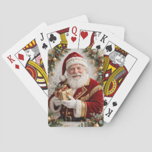 Klassieke Kerstman Kerstvakantie Ouderwets  Pokerkaarten
