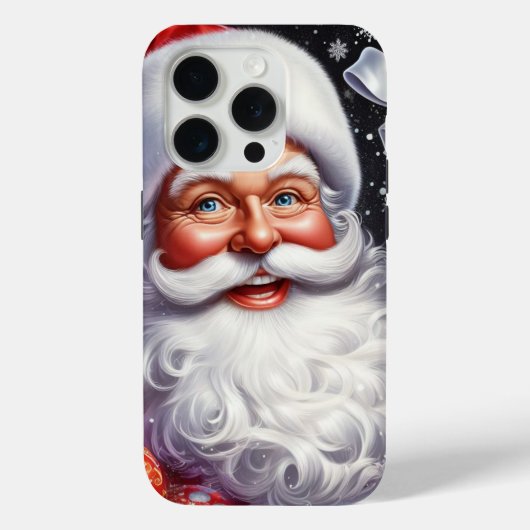 Klassieke Kerstman met cadeau en kerstversiering Case-Mate iPhone Case (Achterkant)