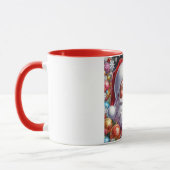 Klassieke Kerstman met cadeau & kerstversiering Mok (Links)