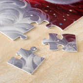 Klassieke Kerstman met cadeau & versiering Legpuzzel (Zijkant)