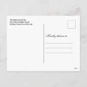 Klassieke Kerstman met Gezellige Open Haard Scene Feestdagenkaart (Achterkant)