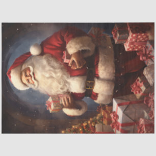 Klassieke Kerstman met kerstcadeaus Tissuepapier