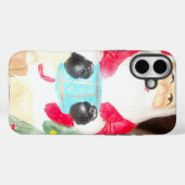 Klassieke Kerstman met Sneeuw | Nostalgische Kerst Case-Mate iPhone Case (Achterkant (horizontaal))