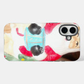 Klassieke Kerstman met Sneeuw | Nostalgische Kerst Case-Mate iPhone Case (Achterkant (horizontaal))