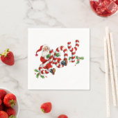 Klassieke Kerstman met Vreugde Servet (Insitu)