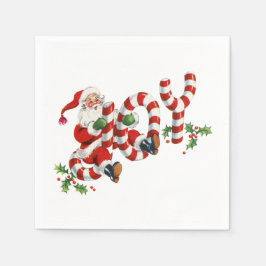 Klassieke Kerstman met Vreugde Servet