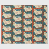 Klassieke Kerstman naar & van Kerstnamen toevoegen Cadeaupapier (Vlak)