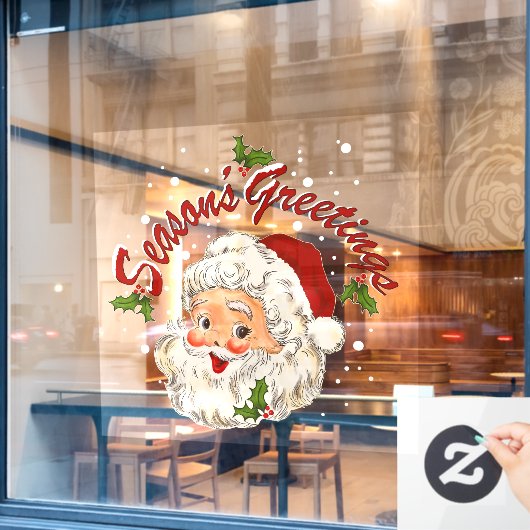 Klassieke Kerstman No 1 Raamsticker (Cafe Raam)
