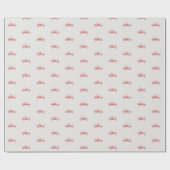 Klassieke Kerstman op een Vuurtruck Kerstmis Cadeaupapier (Vlak)