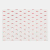 Klassieke Kerstman op een Vuurtruck Kerstmis Inpakpapier Vel (Voorkant)