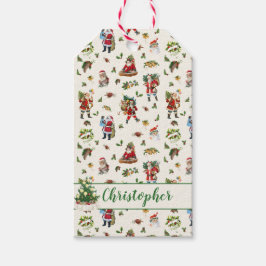 Klassieke Kerstman Persoonlijke Kerstmis Cadeaulabel