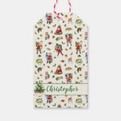Klassieke Kerstman Persoonlijke Kerstmis Cadeaulabel (Achterkant)