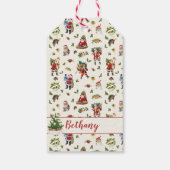 Klassieke Kerstman Persoonlijke Kerstmis Cadeaulabel (Achterkant)