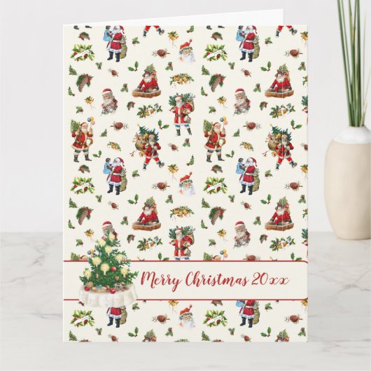 Klassieke Kerstman Persoonlijke Kerstmis Kaart (Voorkant)