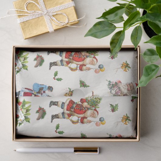 Klassieke Kerstman Persoonlijke Kerstmis Tissuepapier (Geschenk)