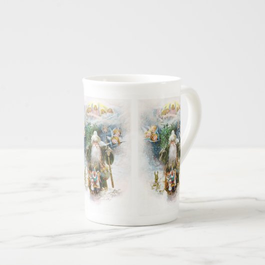Klassieke Kerstman Porselein Kop (Voorkant rechts)