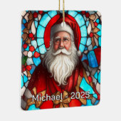 Klassieke Kerstman Portret Keramisch Ornament (Rechts)
