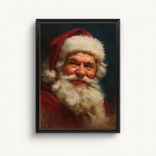 Klassieke Kerstman Portretposter Poster