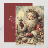 Klassieke Kerstman Prettig Kerstfeest Feestdagenkaart (Voorkant / Achterkant)