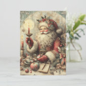 Klassieke Kerstman Prettig Kerstfeest Feestdagenkaart (Staand voorkant)
