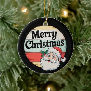 Klassieke Kerstman Prettig Kerstfeest Oude Kerst T Keramisch Ornament