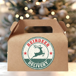 Klassieke Kerstman Rendier Bezorging Kerstmis Ronde Sticker