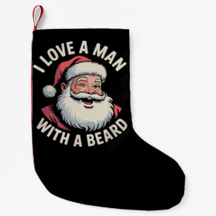 Klassieke Kerstman Retro Ik Hou van een Man met ee Kleine Kerstsok