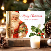 Klassieke Kerstman Retro Kerstmis Briefkaart
