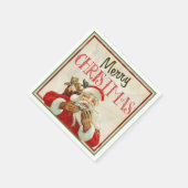 Klassieke kerstman servetten (Hoek)