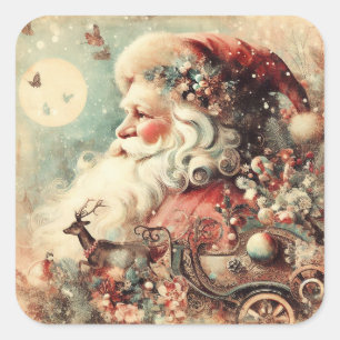 Klassieke Kerstman Stickers