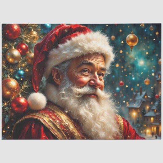 Klassieke Kerstman | Traditionele Sinterklaas Tissuepapier (Voorkant)