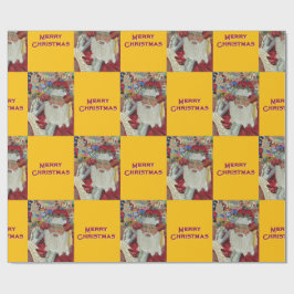 Klassieke Kerstman - Twee keer controleren Holiday Cadeaupapier