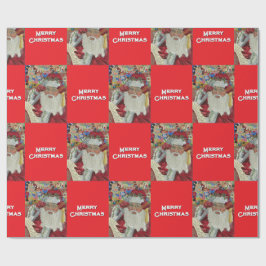 Klassieke Kerstman - Twee keer controleren Holiday Cadeaupapier