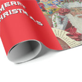 Klassieke Kerstman - Twee keer controleren Holiday Cadeaupapier (Rol Hoek)