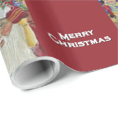 Klassieke Kerstman - Twee keer controleren Vrolijk Cadeaupapier (Rol Hoek)