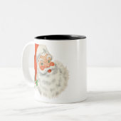 Klassieke  kerstman tweekleurige koffiemok (Voorkant links)