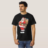 Klassieke Kerstman, Victoriaanse Kerstmis-uitknipf T-shirt (Voorkant volledig)