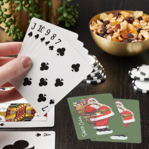 Klassieke Kerstman, Victoriaanse Kerstmis uitknipp Pokerkaarten